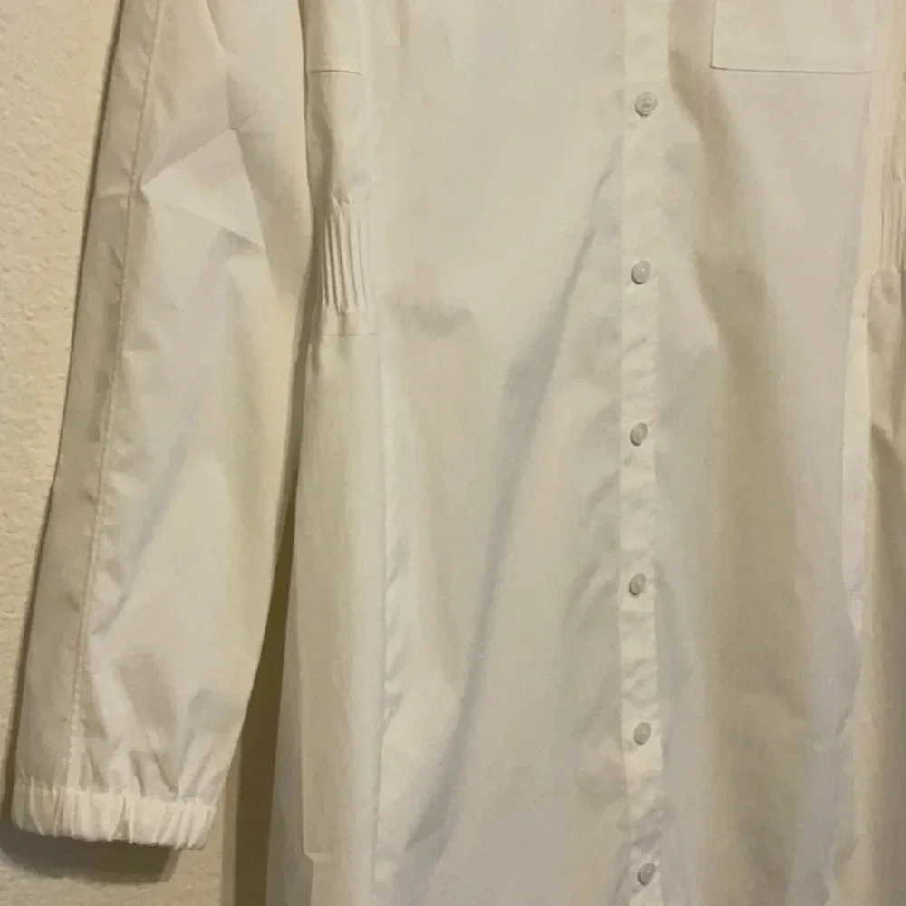 ATHLETA Cinched Waist Long Sleeve Performance Poplin Jacket / MIDI Shirt Dress - Picture 3 of 12